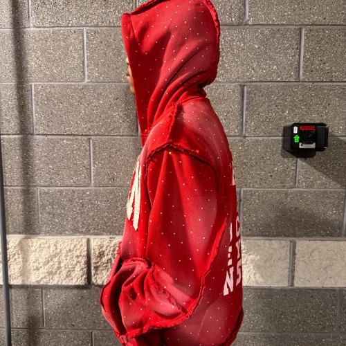 Custom Clothing Manufacturers Applique Embroidery Rhinestones Hoodies