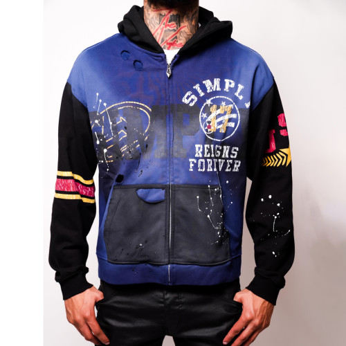 Custom Clothing Manufacturers Distressed Digital Printing Acid Wash Hoodies