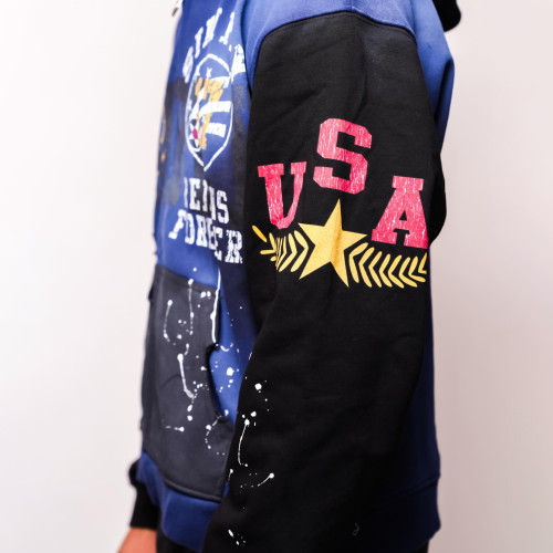 Custom Clothing Manufacturers Distressed Digital Printing Acid Wash Hoodies