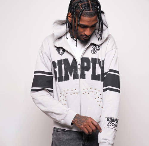 Custom Clothing Manufacturers Digital Printing Rivets Distressed Hoodie