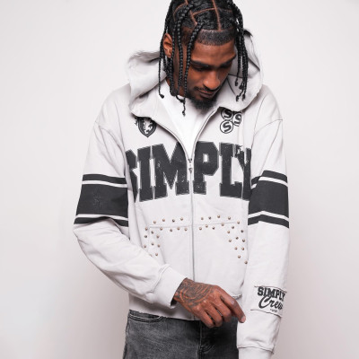 Custom Clothing Manufacturers Digital Printing Rivets Distressed Hoodie