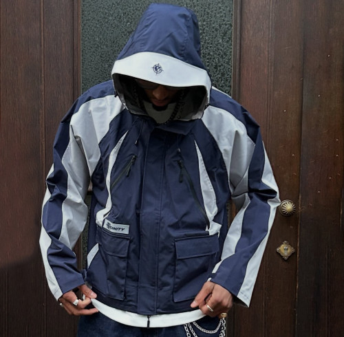 Custom Clothing Manufacturers Digital Printing Waterproof Color-blocked Jacket