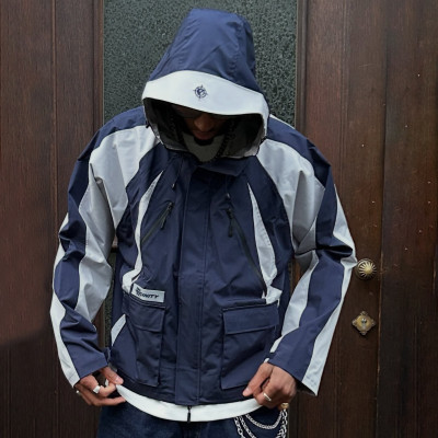 Custom Clothing Manufacturers Digital Printing Waterproof Color-blocked Jacket