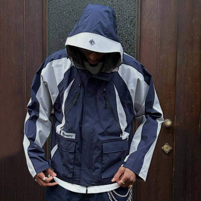 Custom Clothing Manufacturers Digital Printing Waterproof Color-blocked Jacket