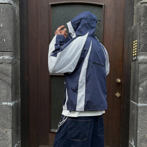 Custom Clothing Manufacturers Digital Printing Waterproof Color-blocked Jacket