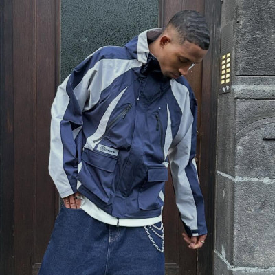 Custom Clothing Manufacturers Digital Printing Waterproof Color-blocked Jacket