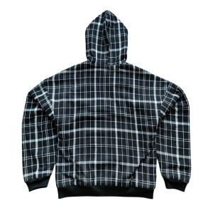 Custom Clothing Manufacturers Embroidery 100% Cotton Plaid Hoodie