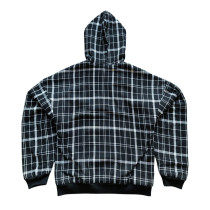Custom Clothing Manufacturers Embroidery 100% Cotton Plaid Hoodie