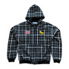 Custom Clothing Manufacturers Embroidery 100% Cotton Plaid Hoodie