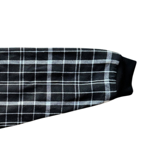 Custom Clothing Manufacturers Embroidery 100% Cotton Plaid Hoodie