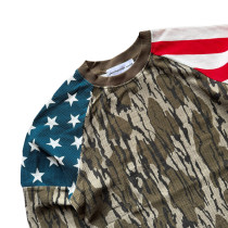 Custom Clothing Manufacturers Digitally Printed Cotton Waffle Knit T-shirt