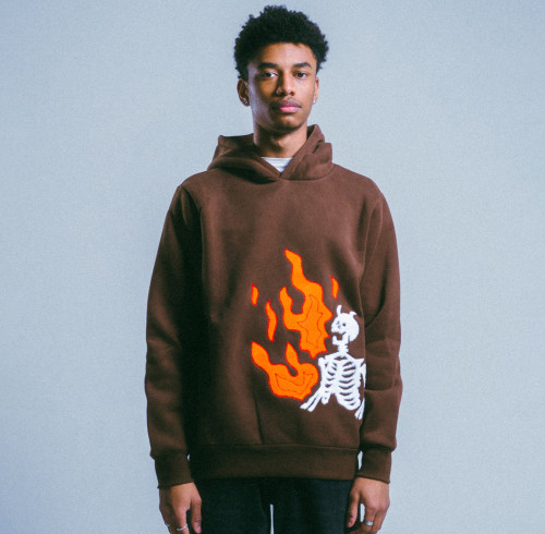 Custom Clothing Manufacturers Embroidered Pattern 100% Cotton Hoodie