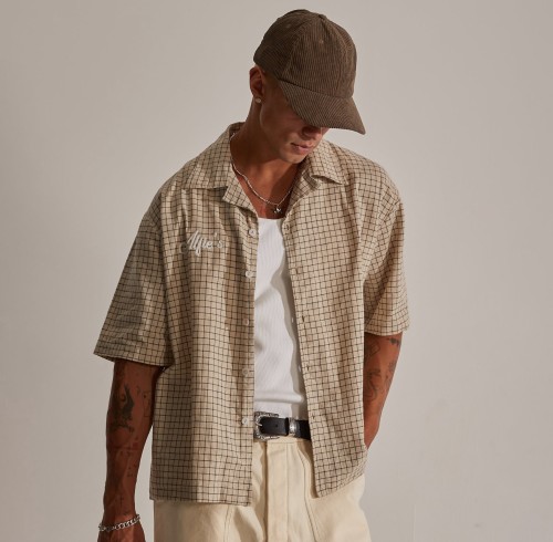 Custom Clothing Manufacturers Embroidered Plaid Shirt