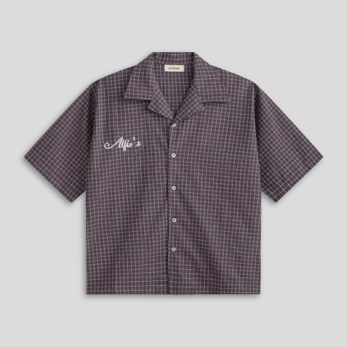 Custom Clothing Manufacturers Embroidered Checked 100% Cotton Shirt