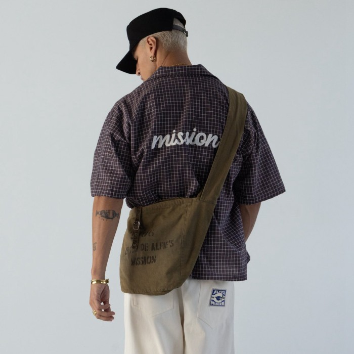 Custom Clothing Manufacturers Embroidered Checked 100% Cotton Shirt