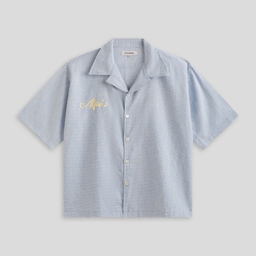 Custom Clothing Manufacturers Embroidered Logo 100% Cotton Plaid Shirt