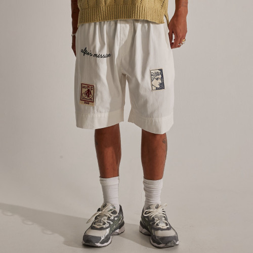 Custom Clothing Manufacturers Embroidered Logo 100% Cotton Shorts