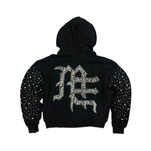 Custom Clothing Manufacturers Rhinestone Beading 100% Cotton Hoodies