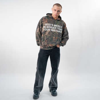 Custom Clothing Manufacturers Digital Print Leaf Camouflage Hoodies