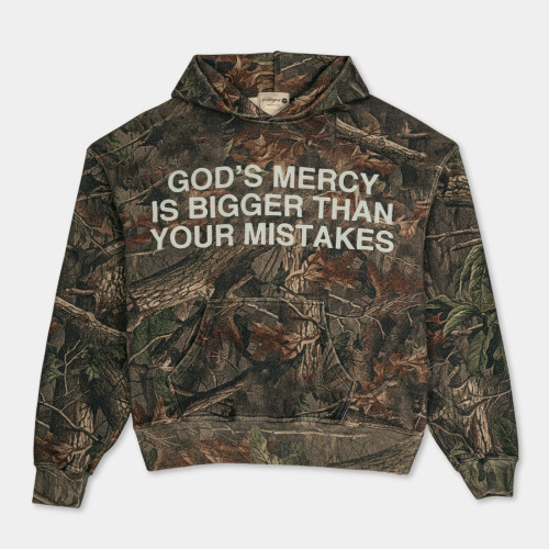 Custom Clothing Manufacturers Digital Print Leaf Camouflage Hoodies