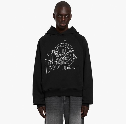 Custom Clothing Manufacturers Digital Printing Black Casual Hoodie