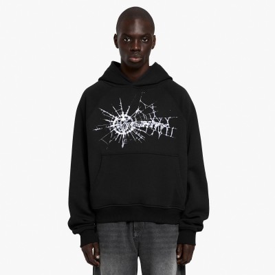 Custom Clothing Manufacturers Embroidered LOGO Black Casual Hoodie