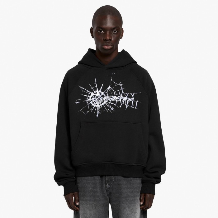 Custom Clothing Manufacturers Embroidered LOGO Black Casual Hoodie