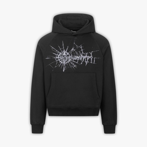 Custom Clothing Manufacturers Embroidered LOGO Black Casual Hoodie