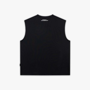 Custom Clothing Manufacturers Digitally Printed LOGO Black Casual Vest