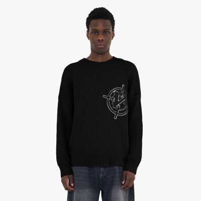 Custom Clothing Manufacturers Appliqué Embroidery 100% Wool Sweater