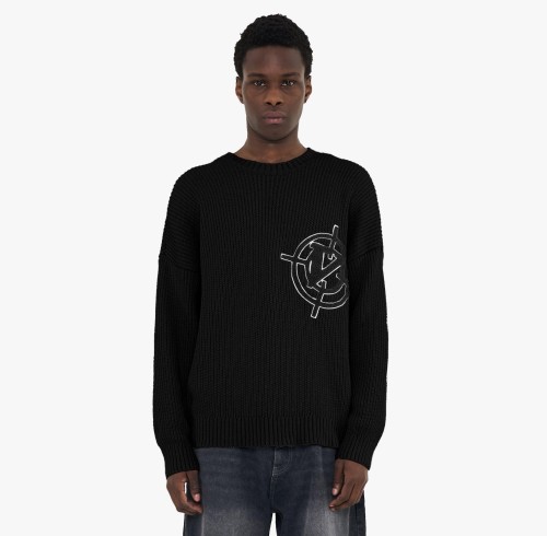 Custom Clothing Manufacturers Appliqué Embroidery 100% Wool Sweater