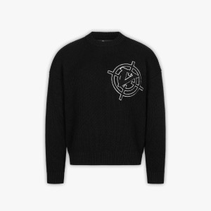 Custom Clothing Manufacturers Appliqué Embroidery 100% Wool Sweater