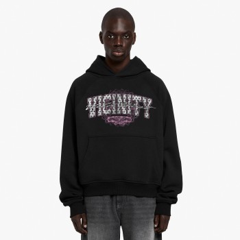 Custom Clothing Manufacturer Digital Printing Patterns Black Hoodies