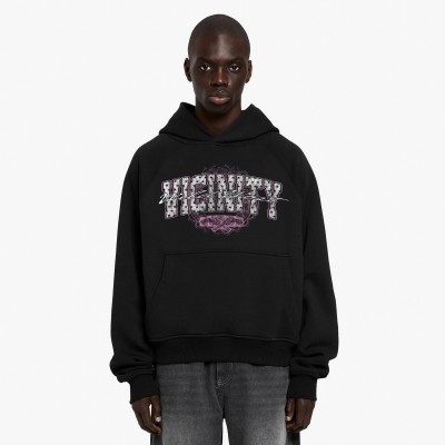 Custom Clothing Manufacturer Digital Printing Patterns Black Hoodies