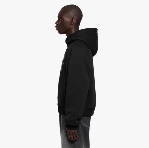 Custom Clothing Manufacturer Digital Printing Patterns Black Hoodies