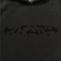 Custom Clothing Manufacturer Digital Printing Black Acid-Washed Hoodie