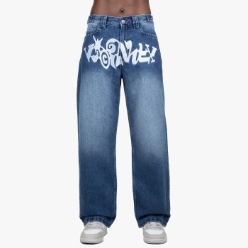 Custom Clothing Manufacturer Digital Printing Patterns Acid-Washed Jeans