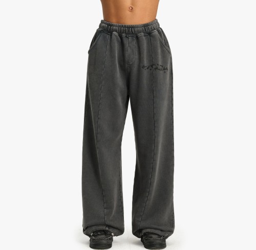 Custom Clothing Manufacturer Digital Printing Acid-Washed Sweatpants