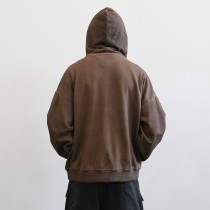 Custom Clothing Manufacturer Metal LOGO Cotton Solid Color Hoodie