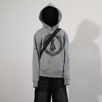 Custom Clothing Manufacturer Digital Printing Distressed Hoodies