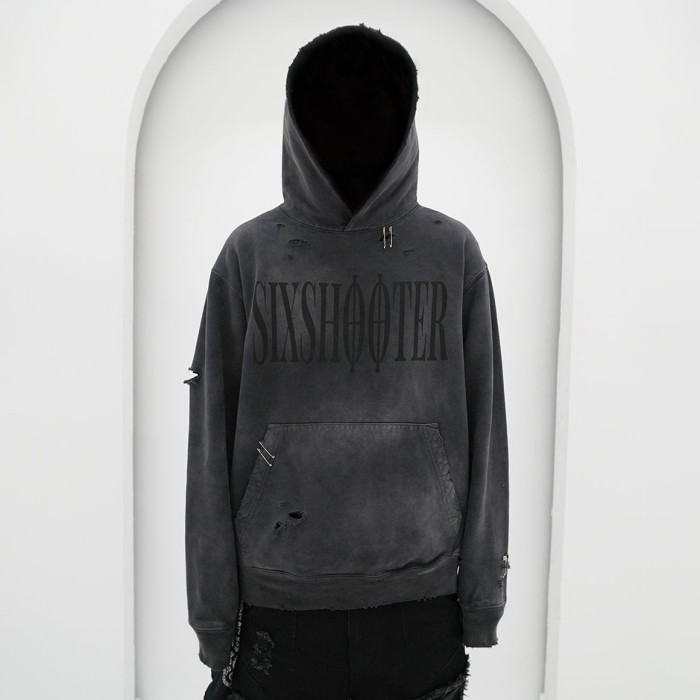 Custom Clothing Manufacturer Digital Printing Distressed Acid Wash Hoodies