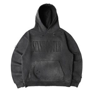 Custom Clothing Manufacturer Digital Printing Distressed Acid Wash Hoodies