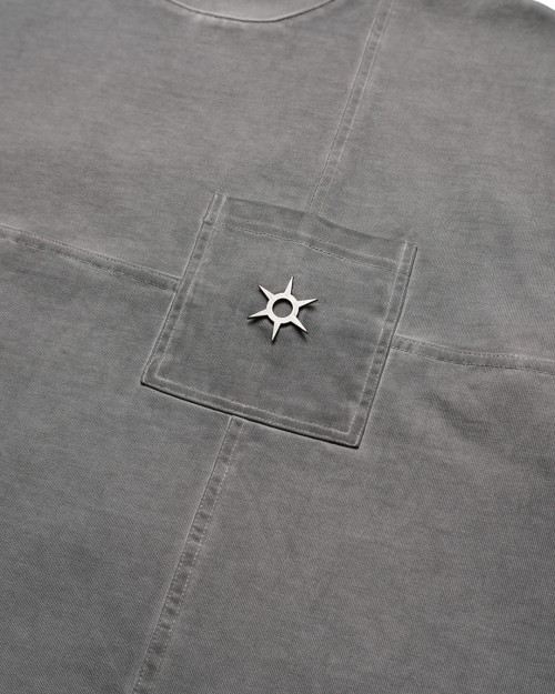 Custom Clothing Manufacturer Metal LOGO Patchwork Cotton T-shirt