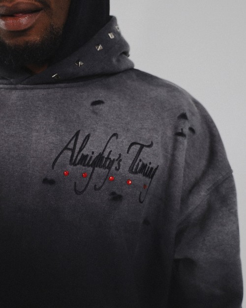 Custom Clothing Manufacturer Embroidery Rhinestones Acid Wash Hoodies