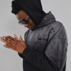 Custom Clothing Manufacturer Embroidery Rhinestones Acid Wash Hoodies