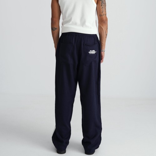 Custom Clothing Manufacturer Embroidery Cotton Striped Sweatpants