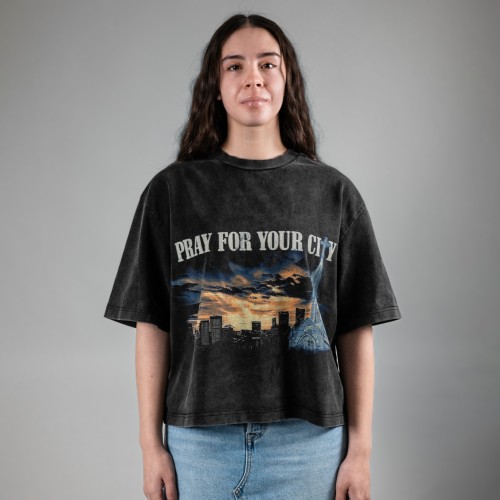 Custom Clothing Manufacturer Digital Printing Acid Wash Cotton T-shirt