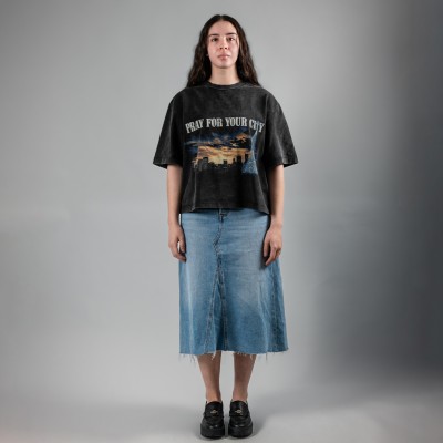 Custom Clothing Manufacturer Digital Printing Acid Wash Cotton T-shirt