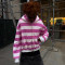 Custom Clothing Manufacturer Stripe Distressed Cotton Hoodies