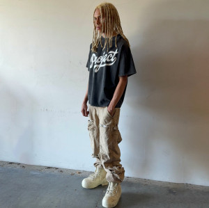 Custom Clothing Manufacturer Digital Printing Acid Wash Cotton T-shirt